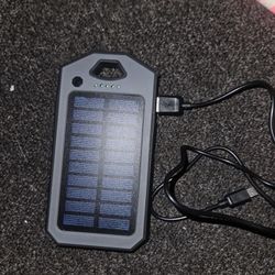 Solar And Portable Charger Uses Usb And Charging Port