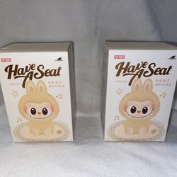 Pop mart  the monster labubu have a seat vinyl face  brand new sealed blind box 2 in stock