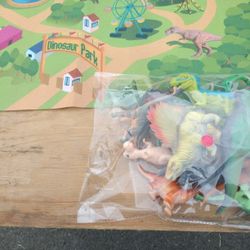 15 Piece Dinosaur Plus Canvas Cloth" Dinosaur Park"
