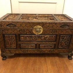 Japanese Wooden Chest 