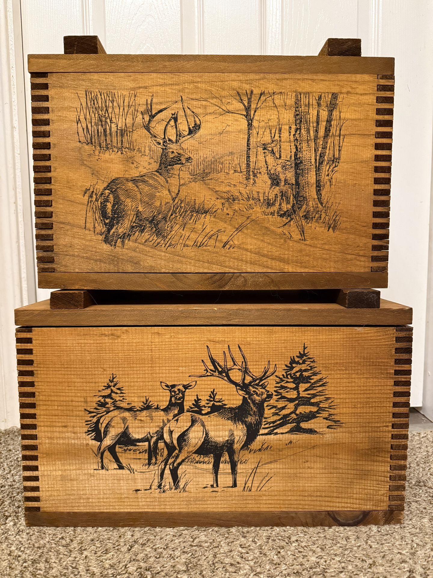 Two Wooden Ammo Boxes