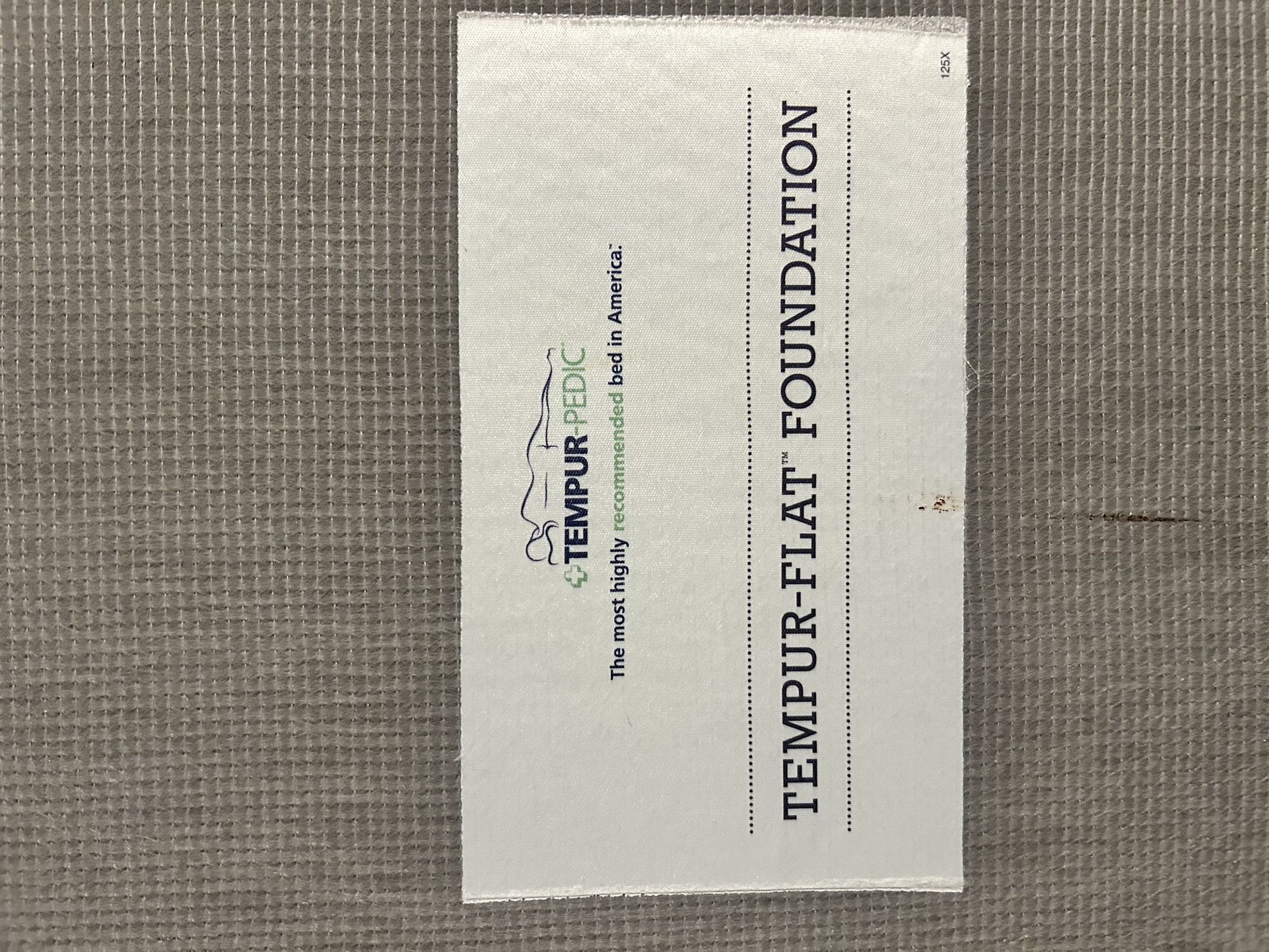Temper Pedic Queen Box Spring