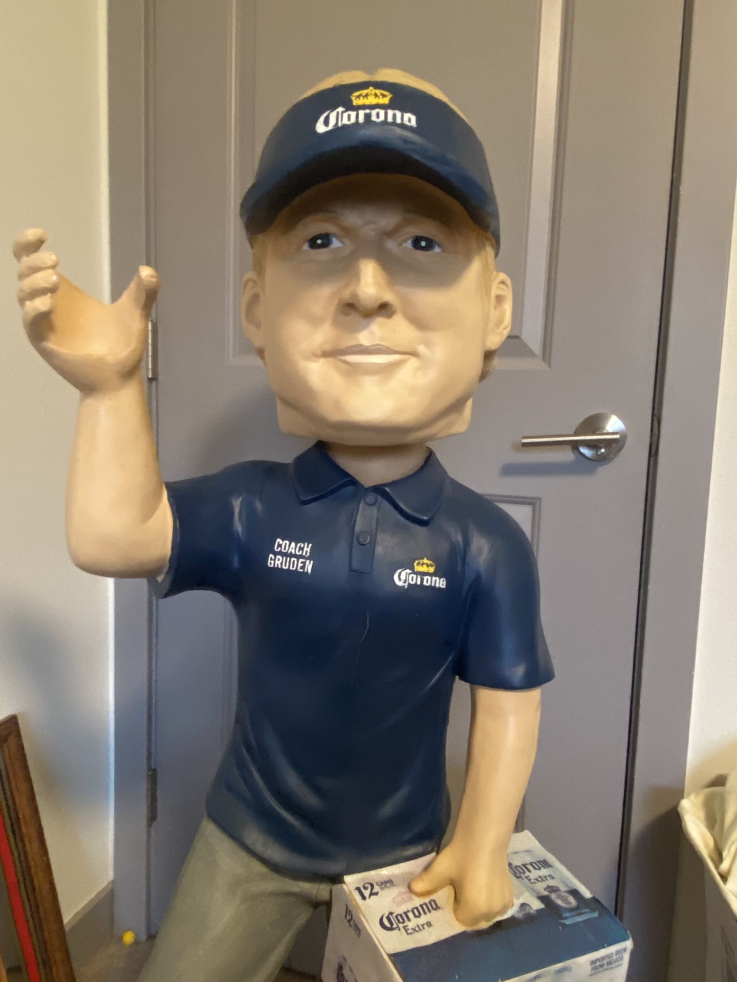 Corona Jon Gruden Bobble head 4ft
