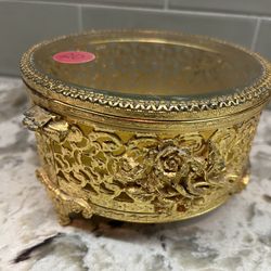 Antique Metal Dresser Box