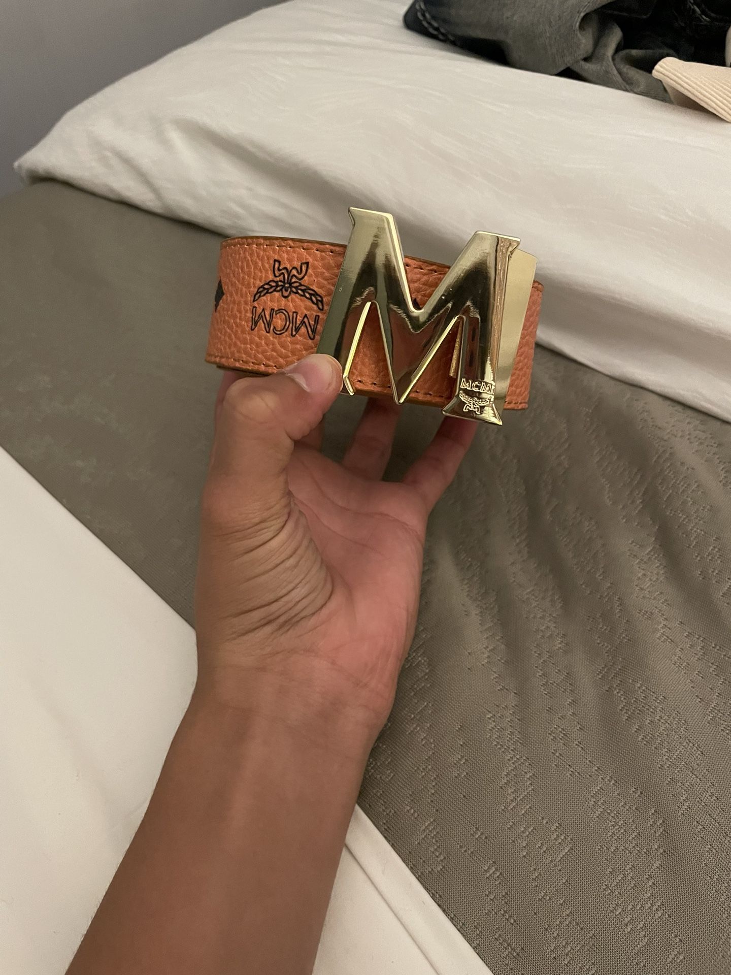 Orange Mcm Belt