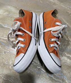 Orange converse low tops womens best sale