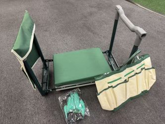 Nice C Garden Kneeler & Seat – Foldable Gardening Stool with Tool Pouch & Gloves