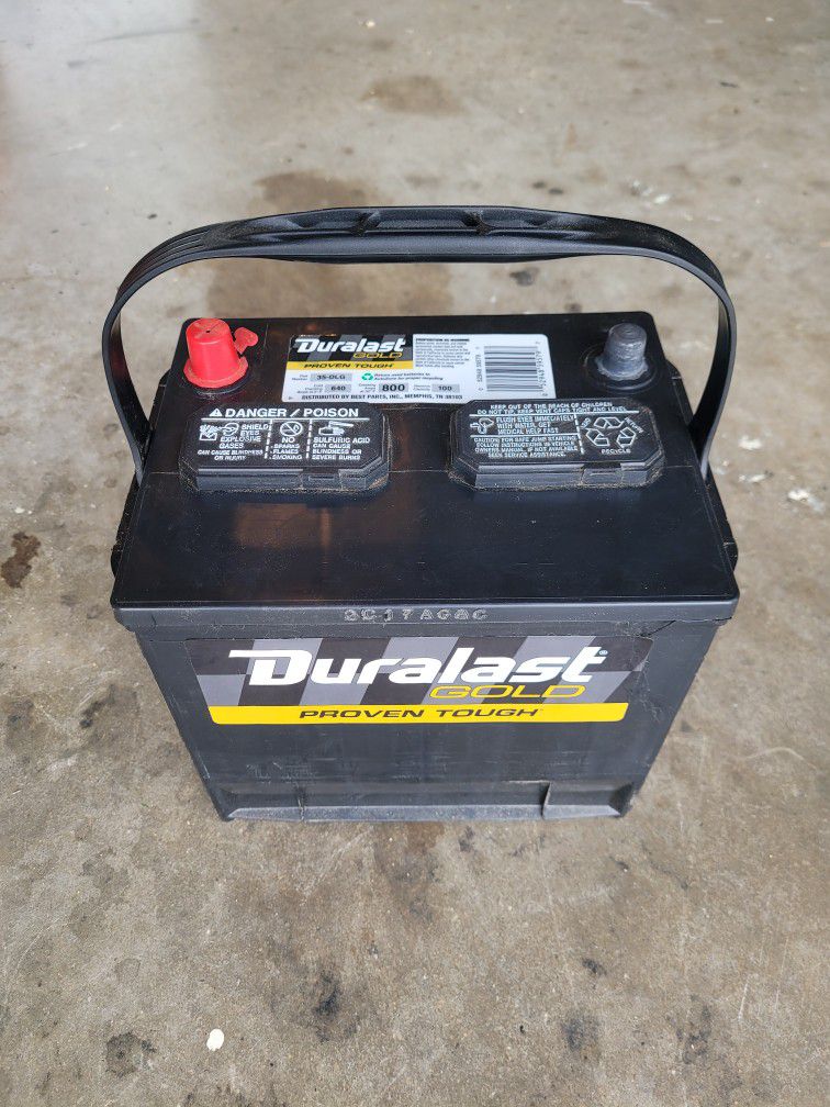 New/ Never Hooked Up Duralast GOLD Group 35 Car Battery