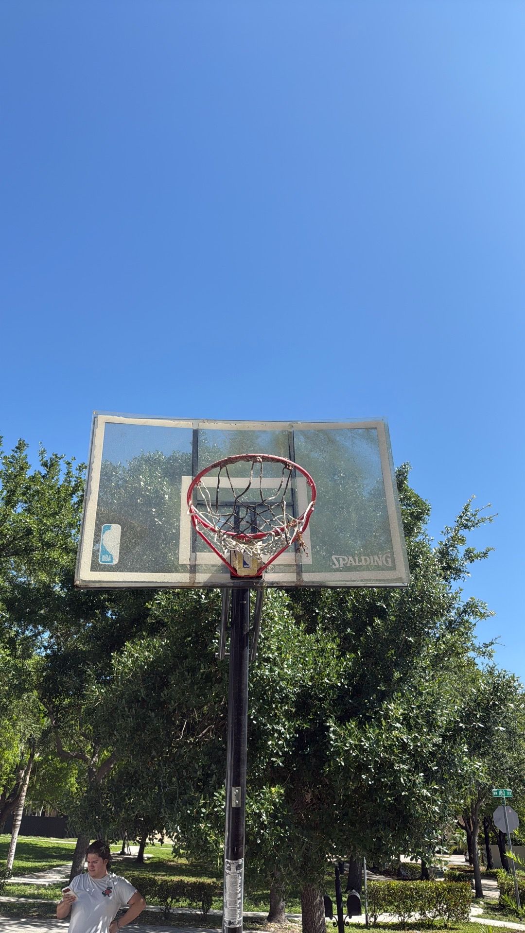 Old basketball hoop