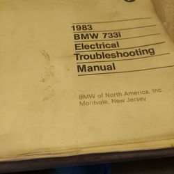 Vintage BMW (1983) RLECTRICAL TEOUBLESHOOTING Manuel..