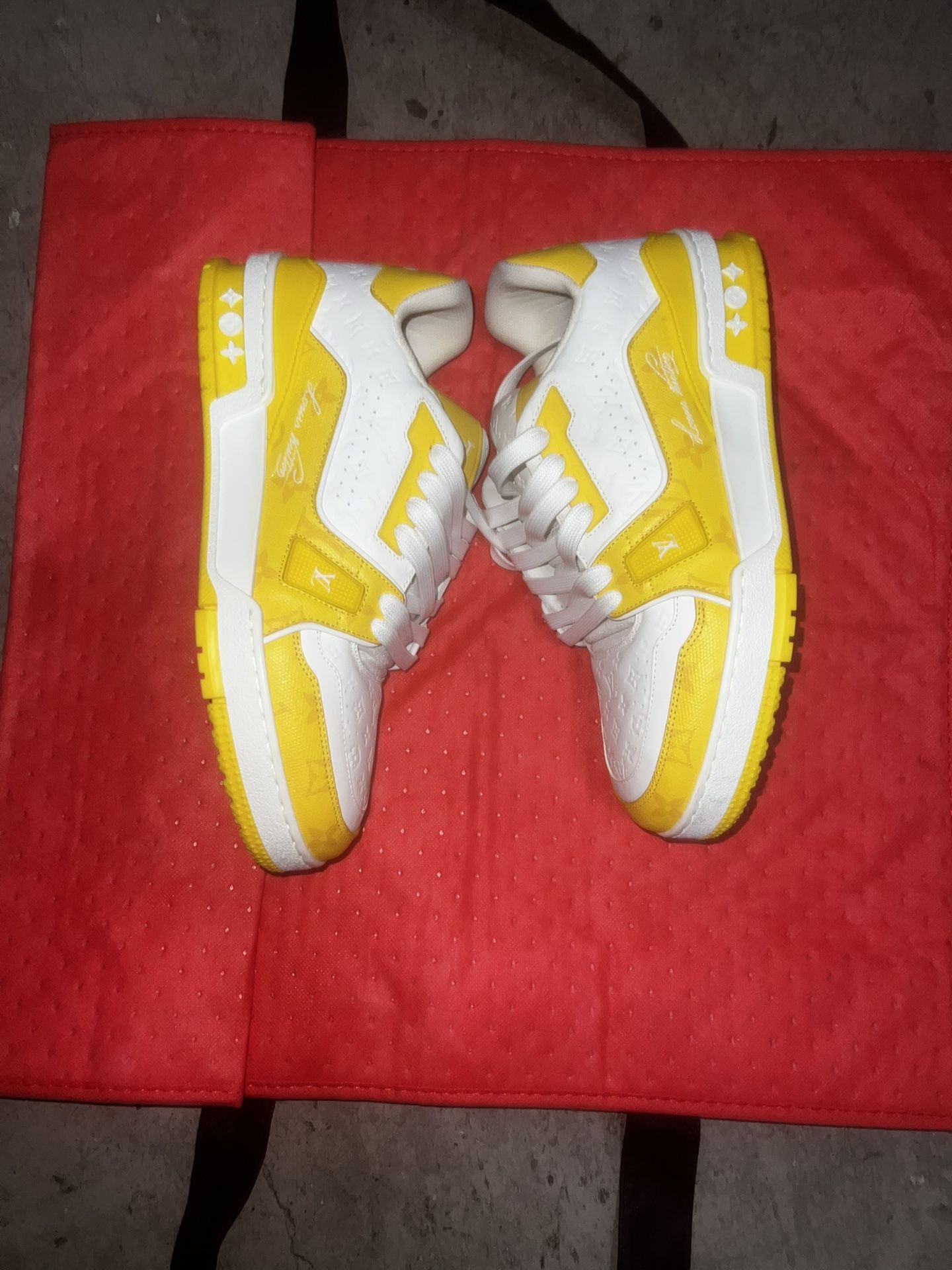 Louis Vuitton Trainers “ Yellow Monogram “