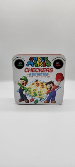 Super Mario checkers & tic tac toe collector's game set