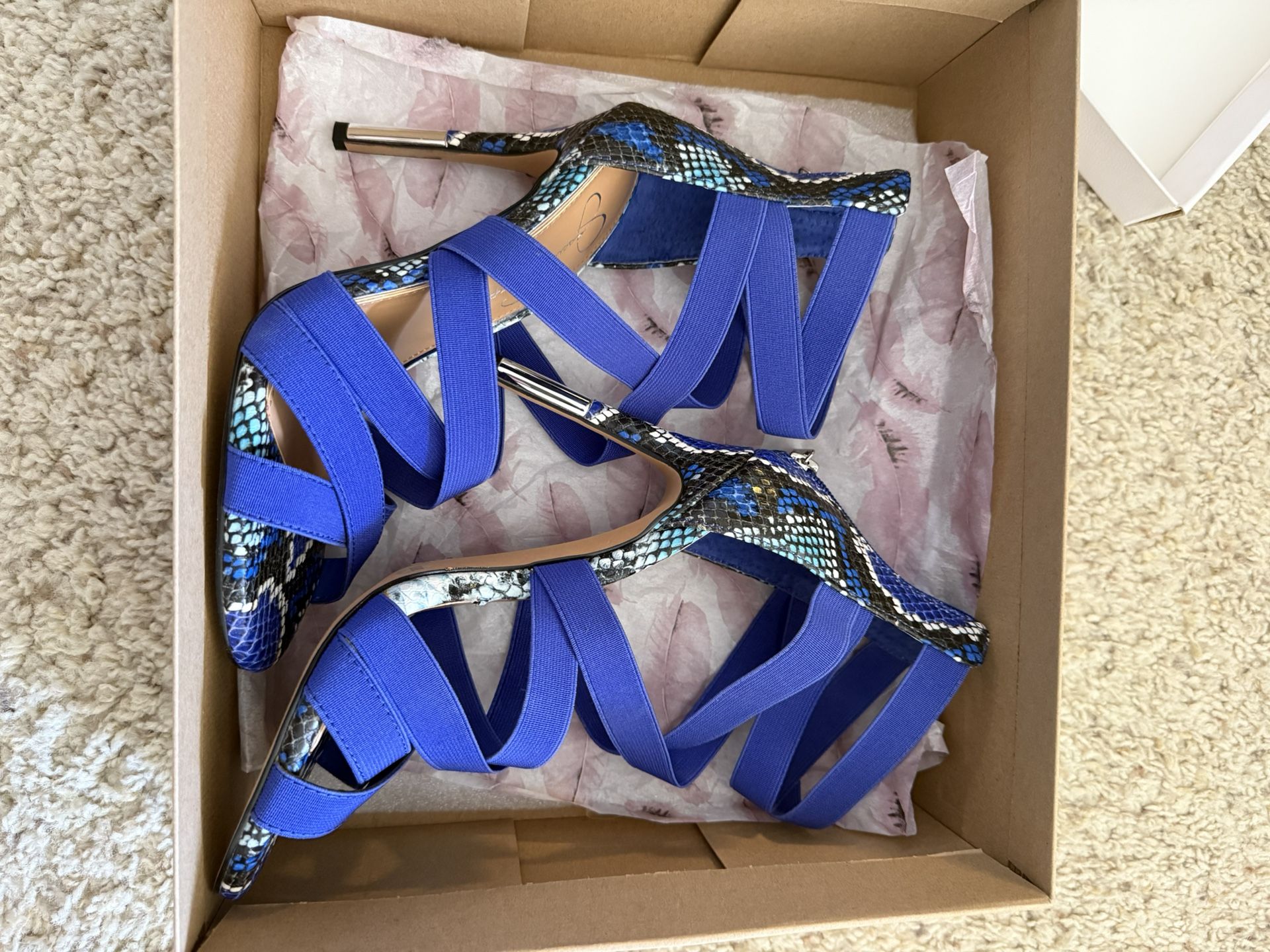 Jessica Simpson Blue Strappy High Heels ( Gladiator)
