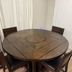 Ashley Wood High Top Dinner Table