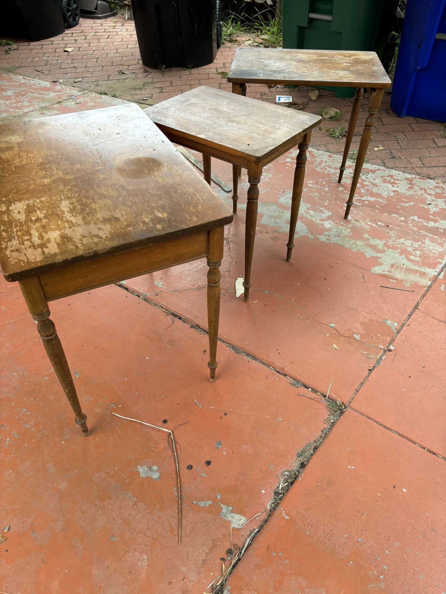 Antique Wooden Side Tables