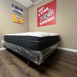 Amazing Deal! New Pillow Top Mattress With Box Spring  King $388 Queen $288 Full $258 Twin 198