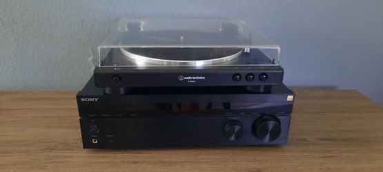 Audio Technica record player and Sony Receiver Bundle