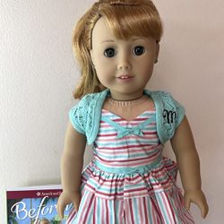 American girl doll Maryellen with paperback book
