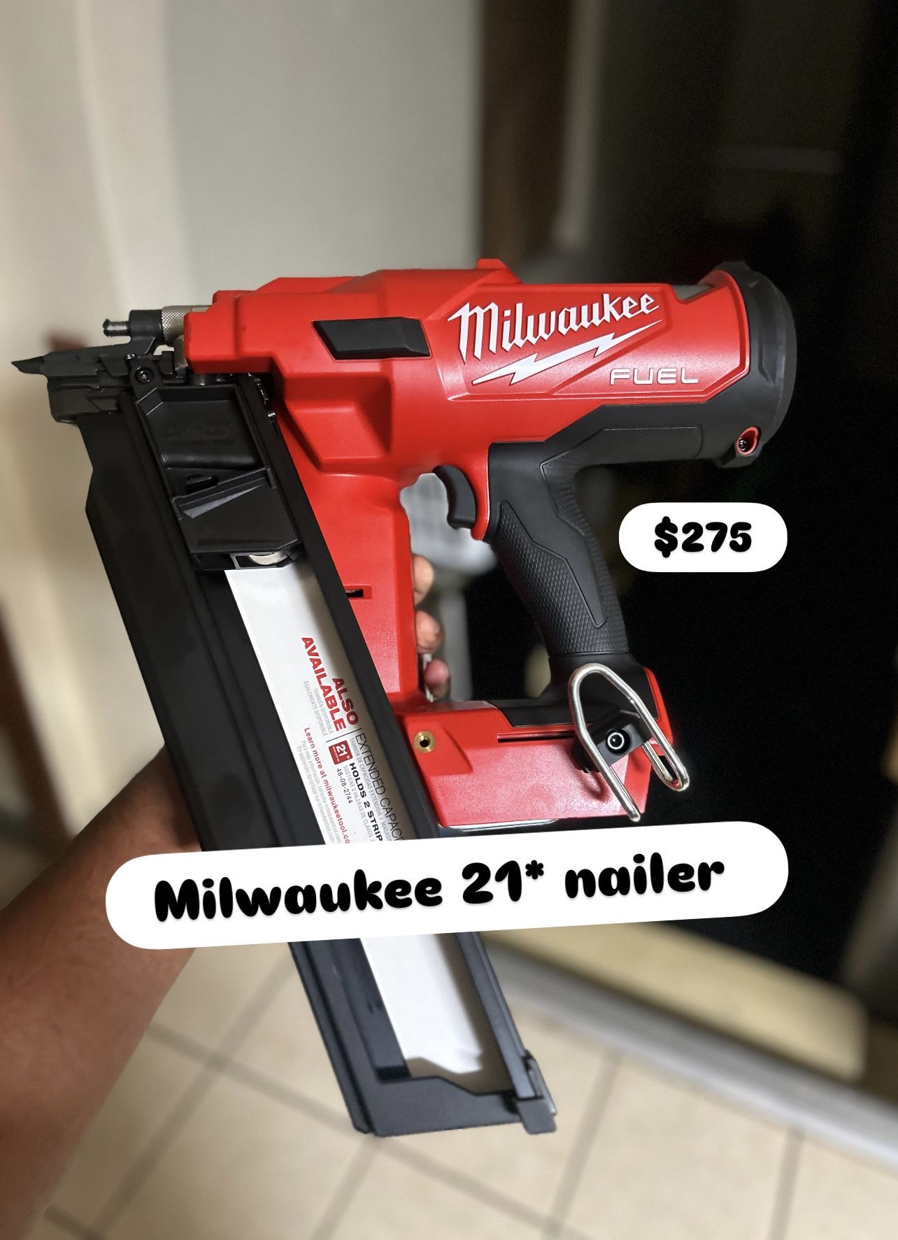 Milwaukee Fuel 21 Degree Framing Nailer 
