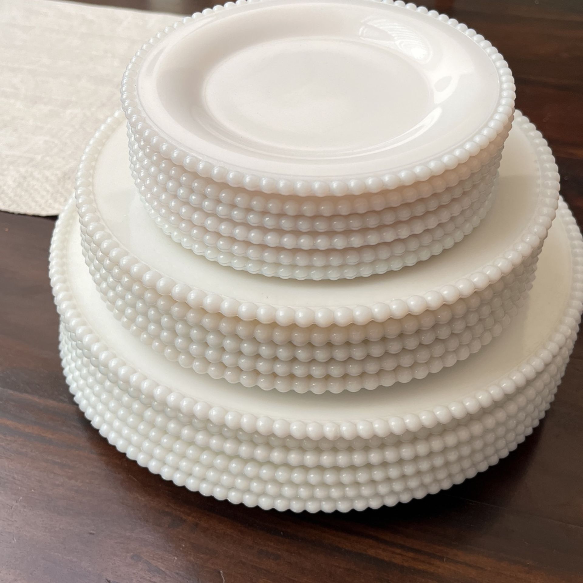 Vintage Westmoreland Glass Milk Glass Plates
