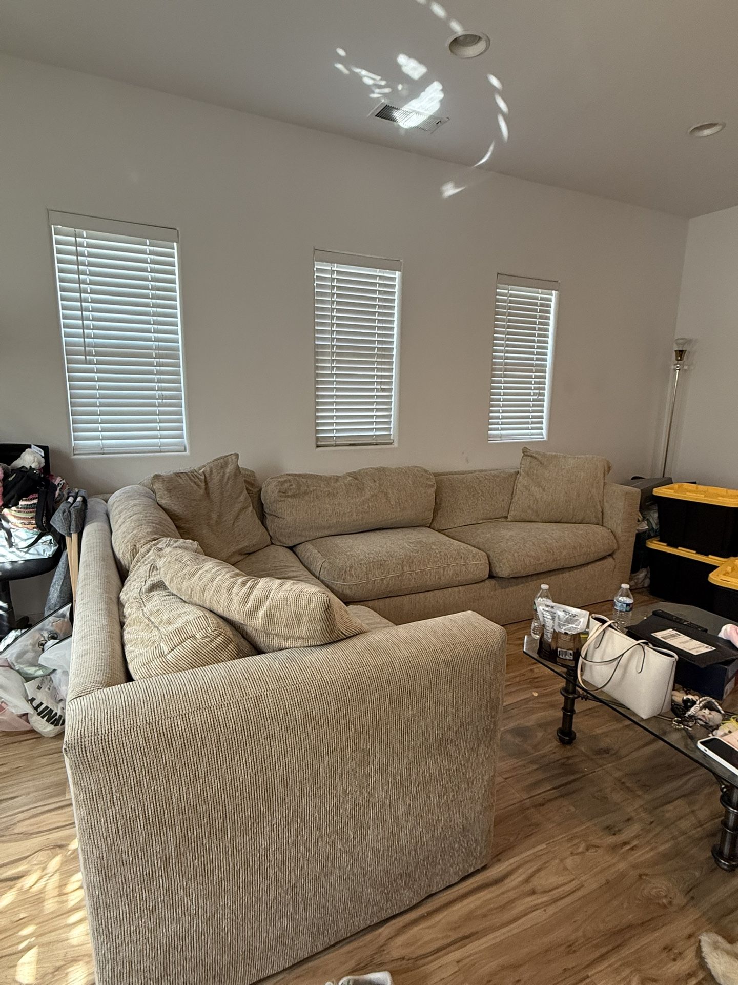 Beige Sectional Couch 