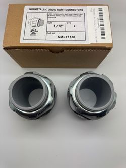 2-Pack 1-1/2" Nonmetallic Liquid Tight Connectors NMLT1150