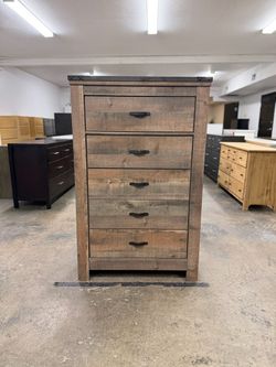 Modern Wood Tone Tall Drawer Dresser Chest Tall Boy