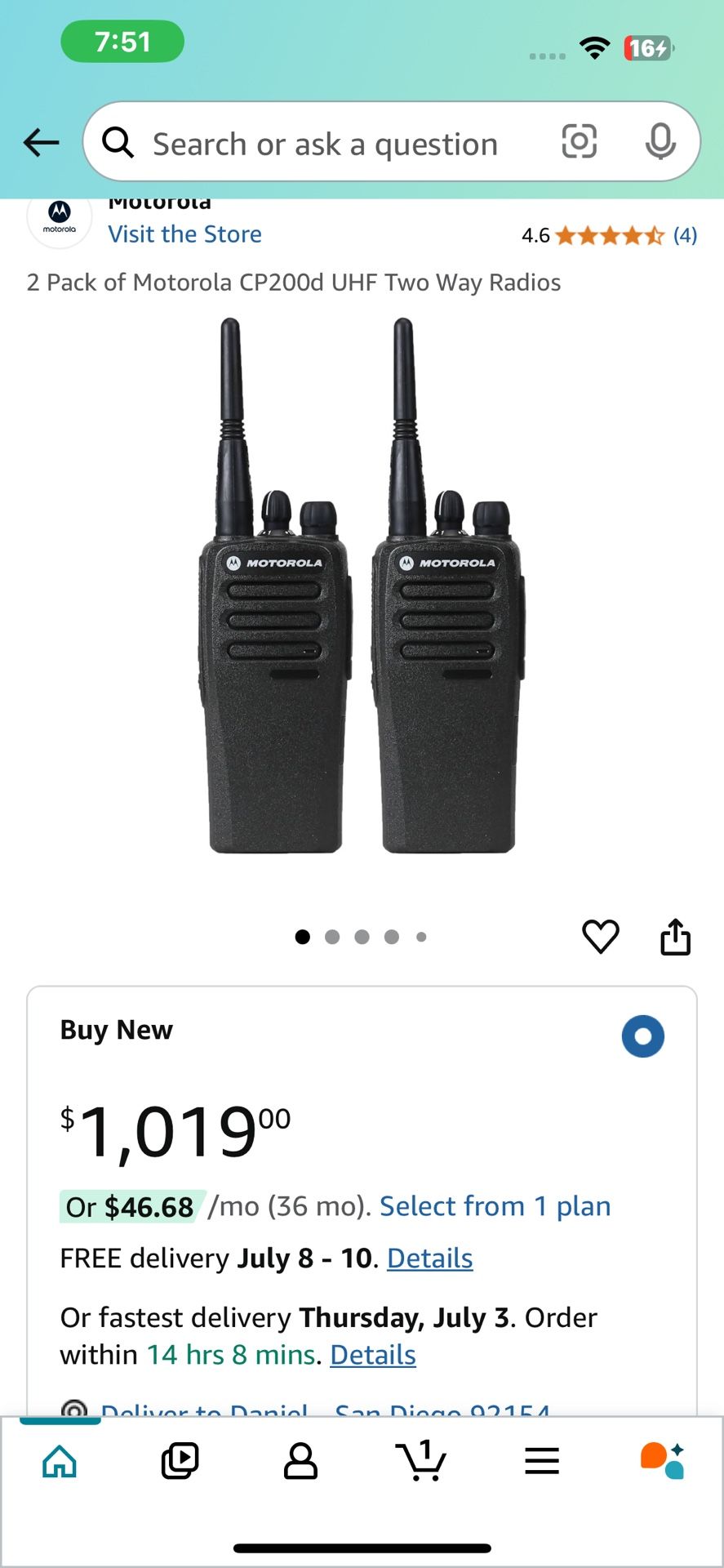 CP200d Motorola Walkie Talkies