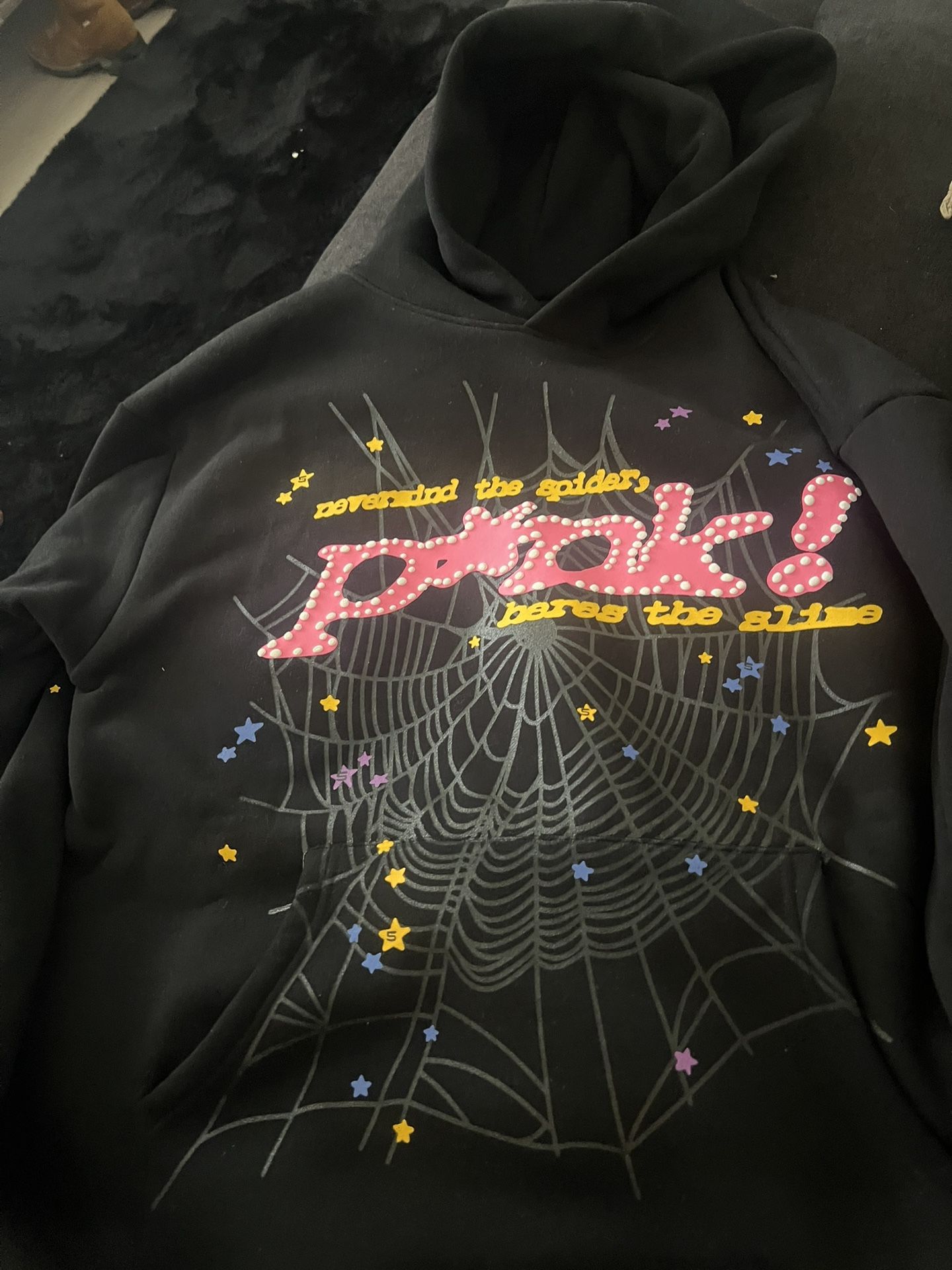 BRAND NEW DENIM SPIDER HOODIE