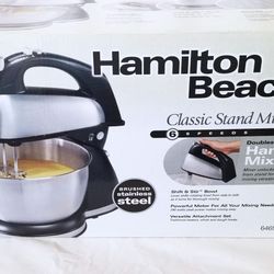 Hamilton Beach Stand Hand Mixer 6 Speeds, Model 64650, NEW