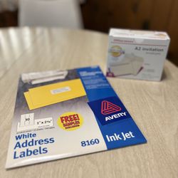 Office Supplies Bundle – Labels + Invitation Envelopes