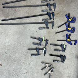 Irwin and Harbor Freight Woodworking Clamps 