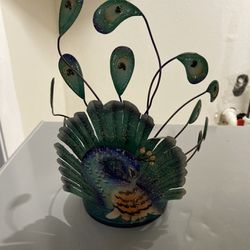 Peacock candleholder