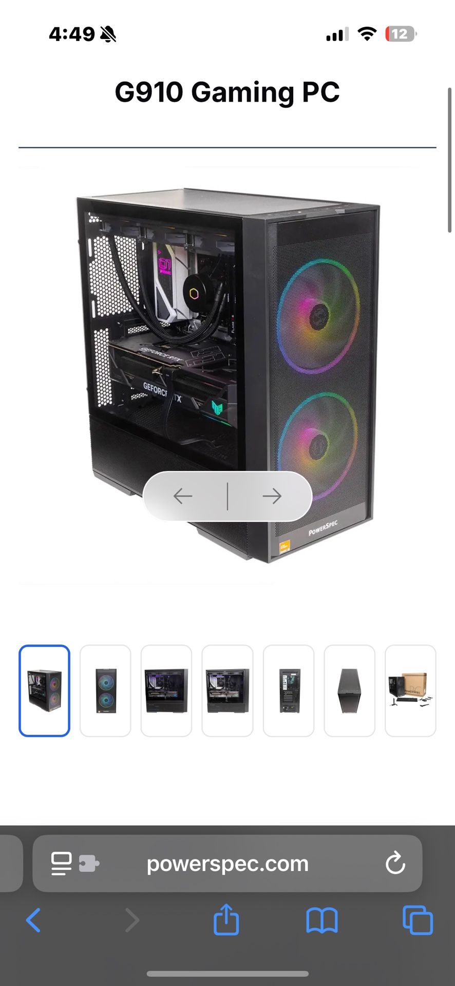 PowerSpec G910 Gaming PC – Ryzen 9 7950X3D / RTX 4080 SUPER / 64GB DDR5 / 2TB SSD