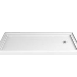 DreamLine Slim Line 42x60 Shower Base – Right Drain (White)