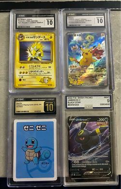 Pokémon Graded Card Lot - 4 Slabs - CGC 10 / Pristine 10 / AGS 9