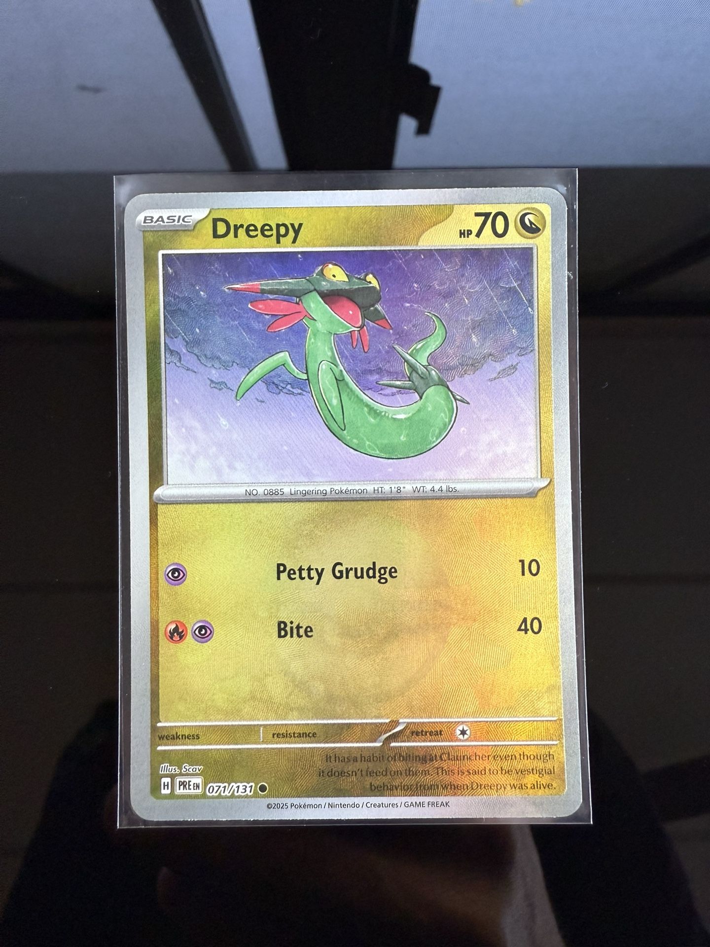 Pokemon Prismatic Evolutions Dreepy Poke Ball