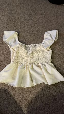 Flowy Tan Blouse With Ruffles