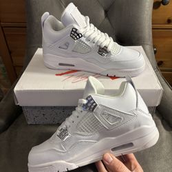 Pure Money All White 4s Size 7 for Men