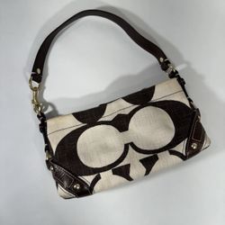 Coach Cream And Brown Bag 