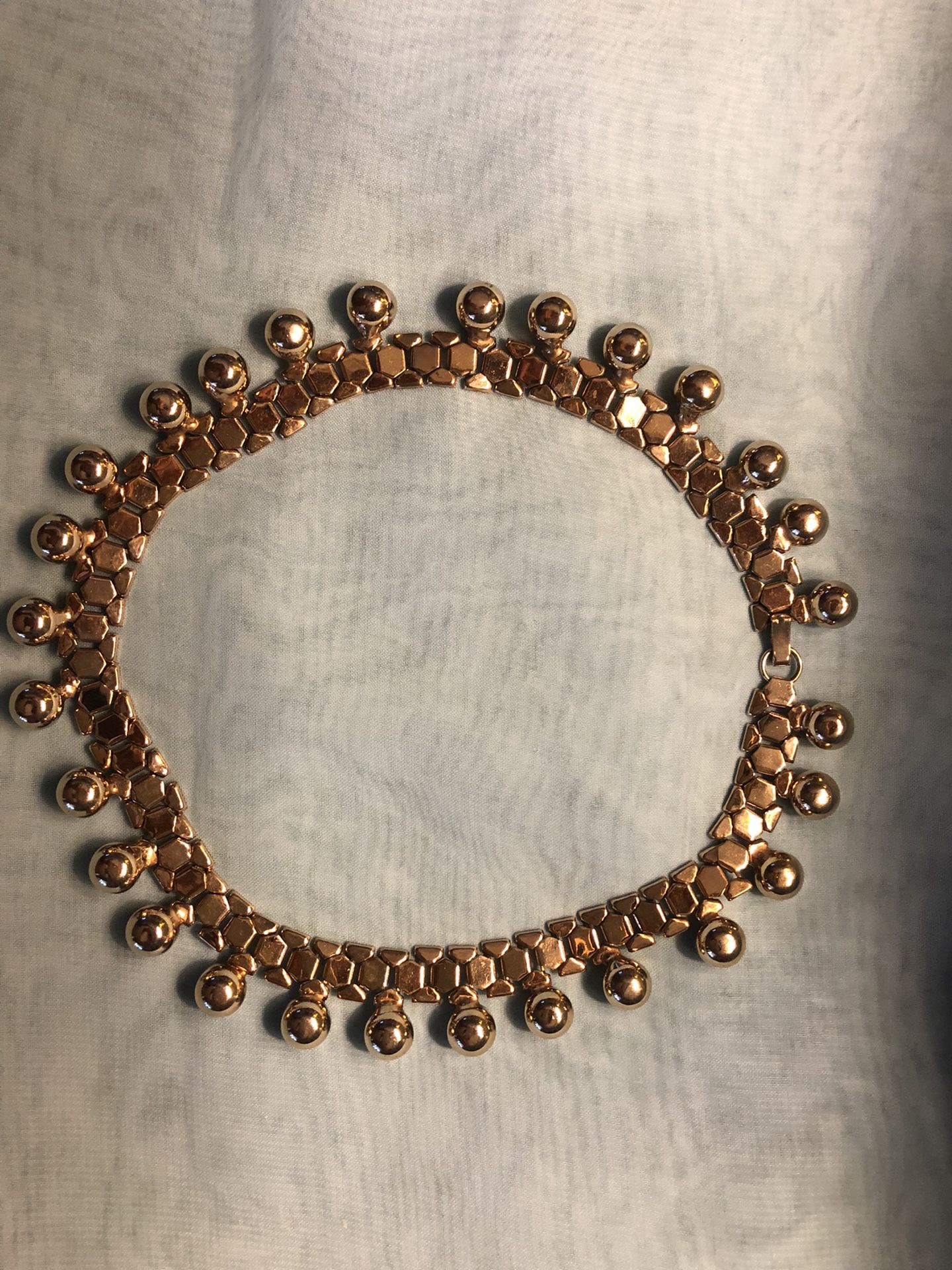 Reined Vintage Choker Ball Necklace    