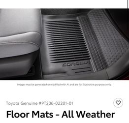 2020-26 Toyota Corolla All Weather Mats