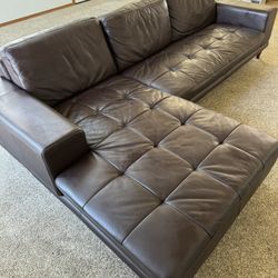 Leather L Shape Couch 