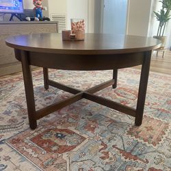 Wood Round Coffee Table