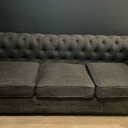 Sofa - Chesterfield 88” Tufted Fabric Sofa 