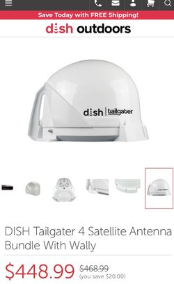 DISH Tailgater 4 Satellite Antenna Bundle With Wally