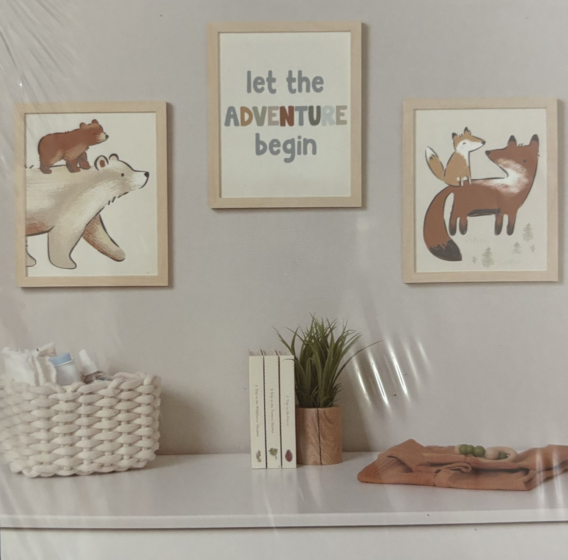 3pc Artwork Modern Moments For Nursery or Child’s Rooms