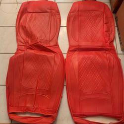 “GEEYONTEK” Red Universal Car Seat Covers. Made of Faux Leather. (20) Pieces