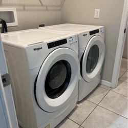 One year old washer and electric dryer