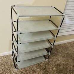 6 shelve shoe rack or storage organizer used for multi purpose 36"x23" new in condition